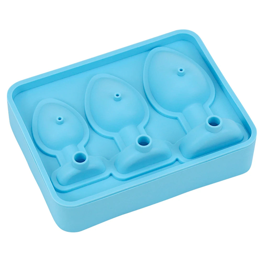 Silicone Prank Butt Plug Shaped Mold Reusable Fun Shape Ice Cube Molds for Ice Chilling Whiskey Cocktails