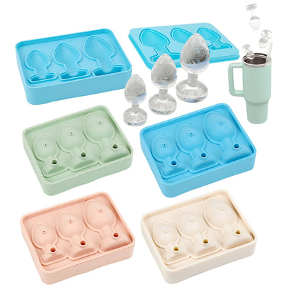 Silicone Prank Butt Plug Shaped Mold Reusable Fun Shape Ice Cube Molds for Ice Chilling Whiskey Cocktails