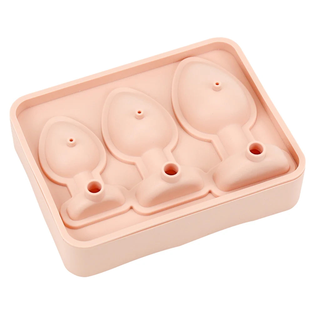 Silicone Prank Butt Plug Shaped Mold Reusable Fun Shape Ice Cube Molds for Ice Chilling Whiskey Cocktails