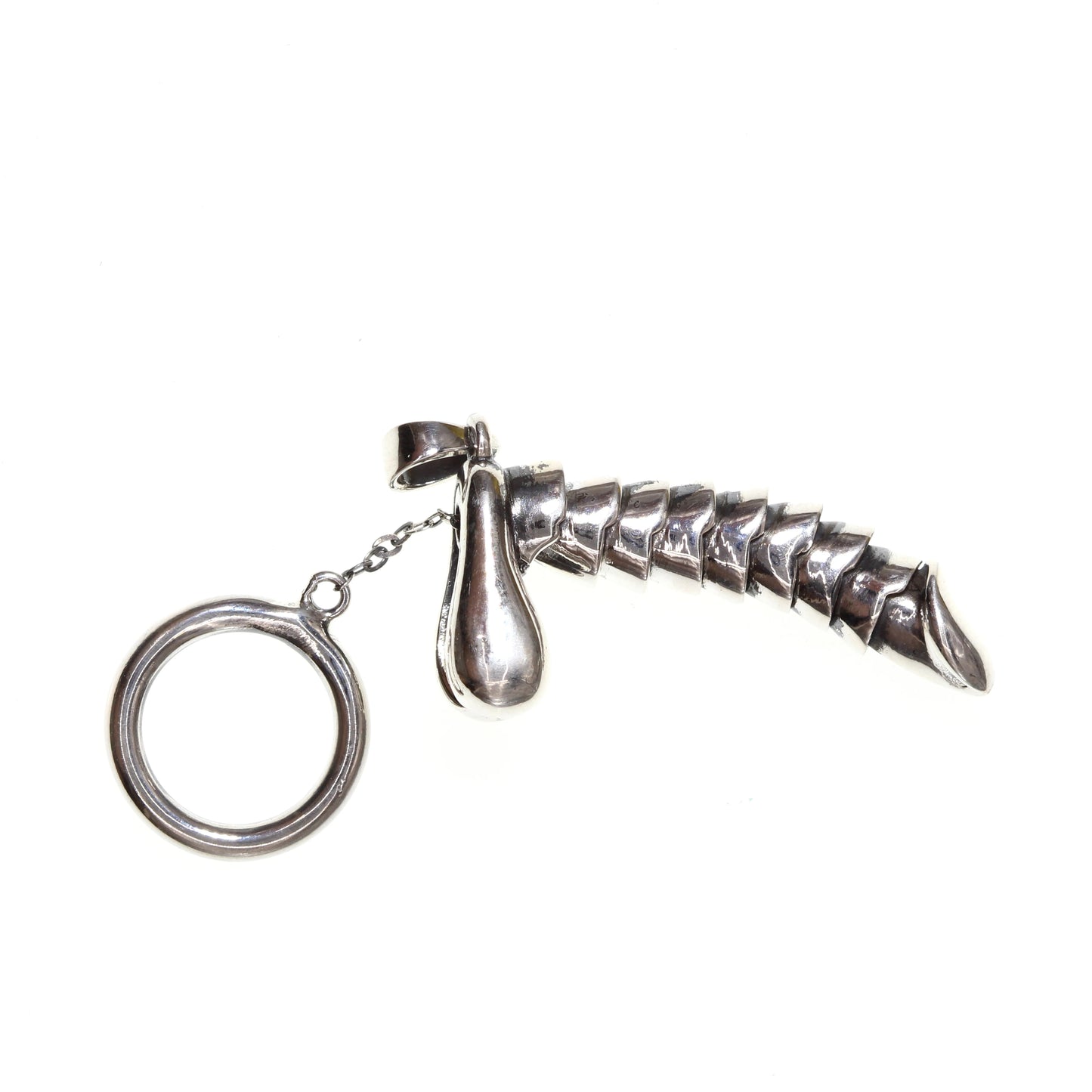 Silver Active Fun Men'S Penis Rooster Dildos Dick Tit Necklace Pendant Thai Silver High Jewelry Gift