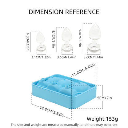 Silicone Prank Butt Plug Shaped Mold Reusable Fun Shape Ice Cube Molds for Ice Chilling Whiskey Cocktails